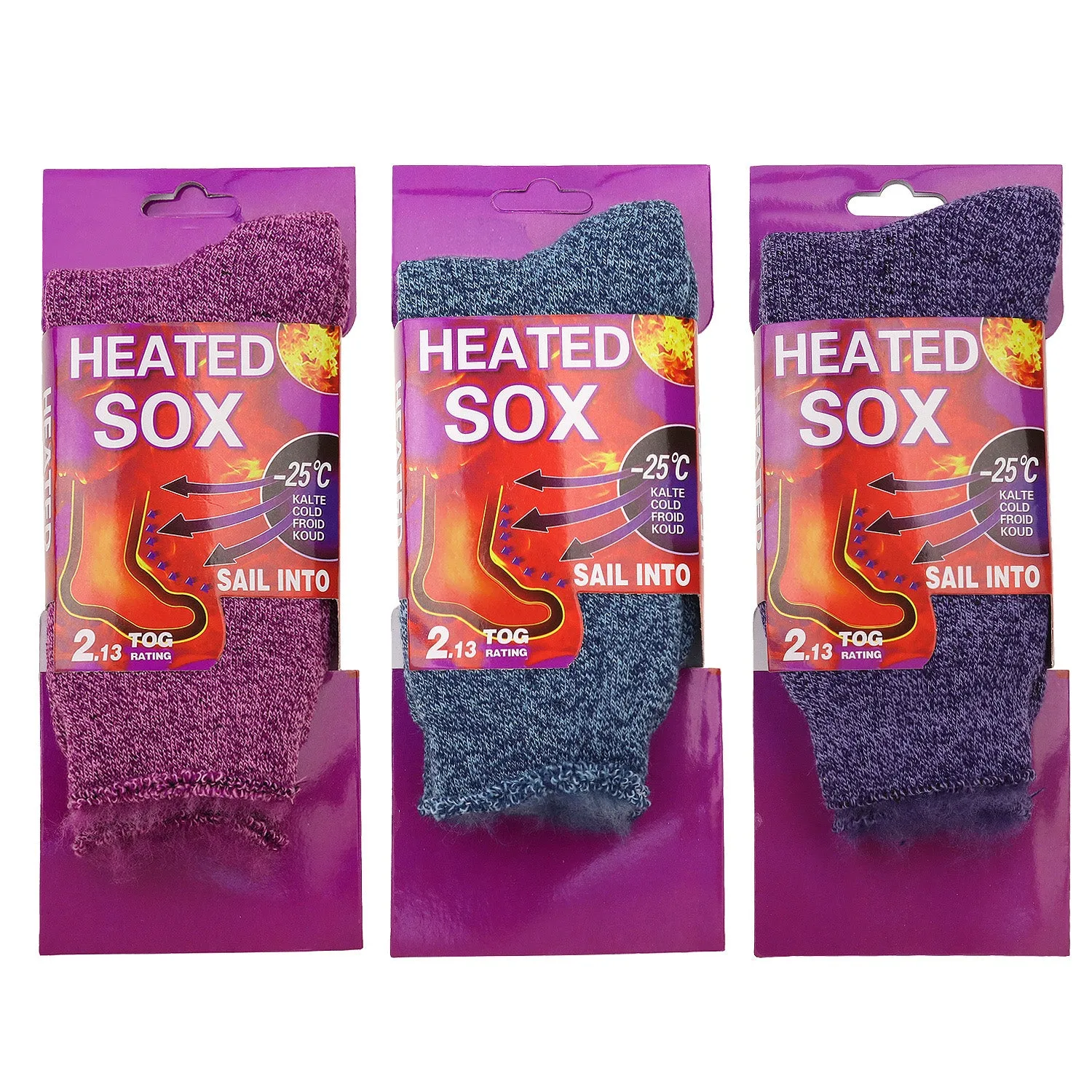 3-Pack Women's Heated Sox Thermal Socks