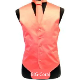Big-Coral Mens Solid Vest