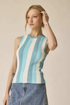 Isabella Striped Rib Knit Top