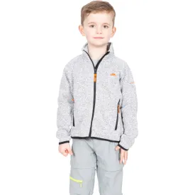 Mario Boys Full Zip Fleece Jacket - Grey Marl