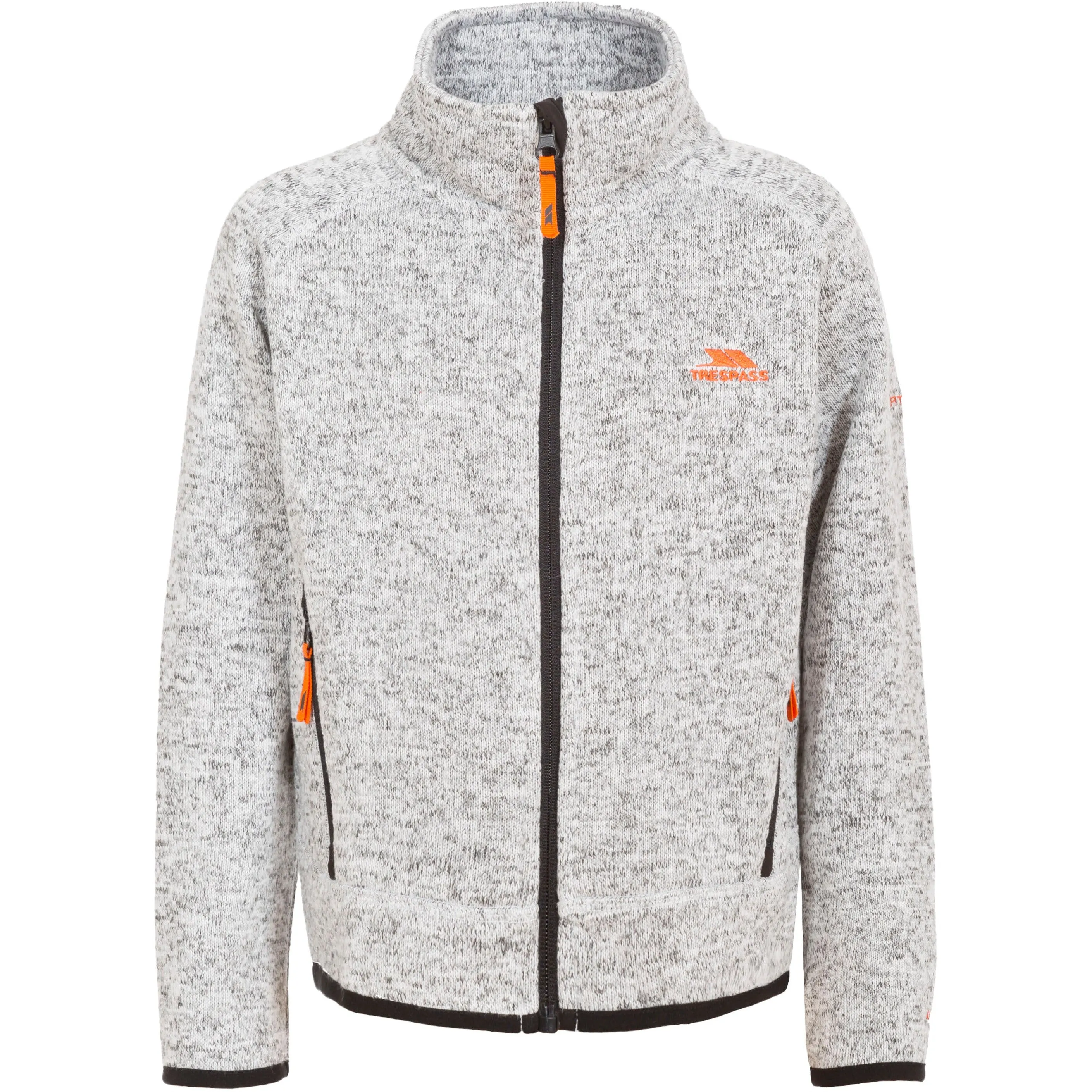 Mario Boys Full Zip Fleece Jacket - Grey Marl