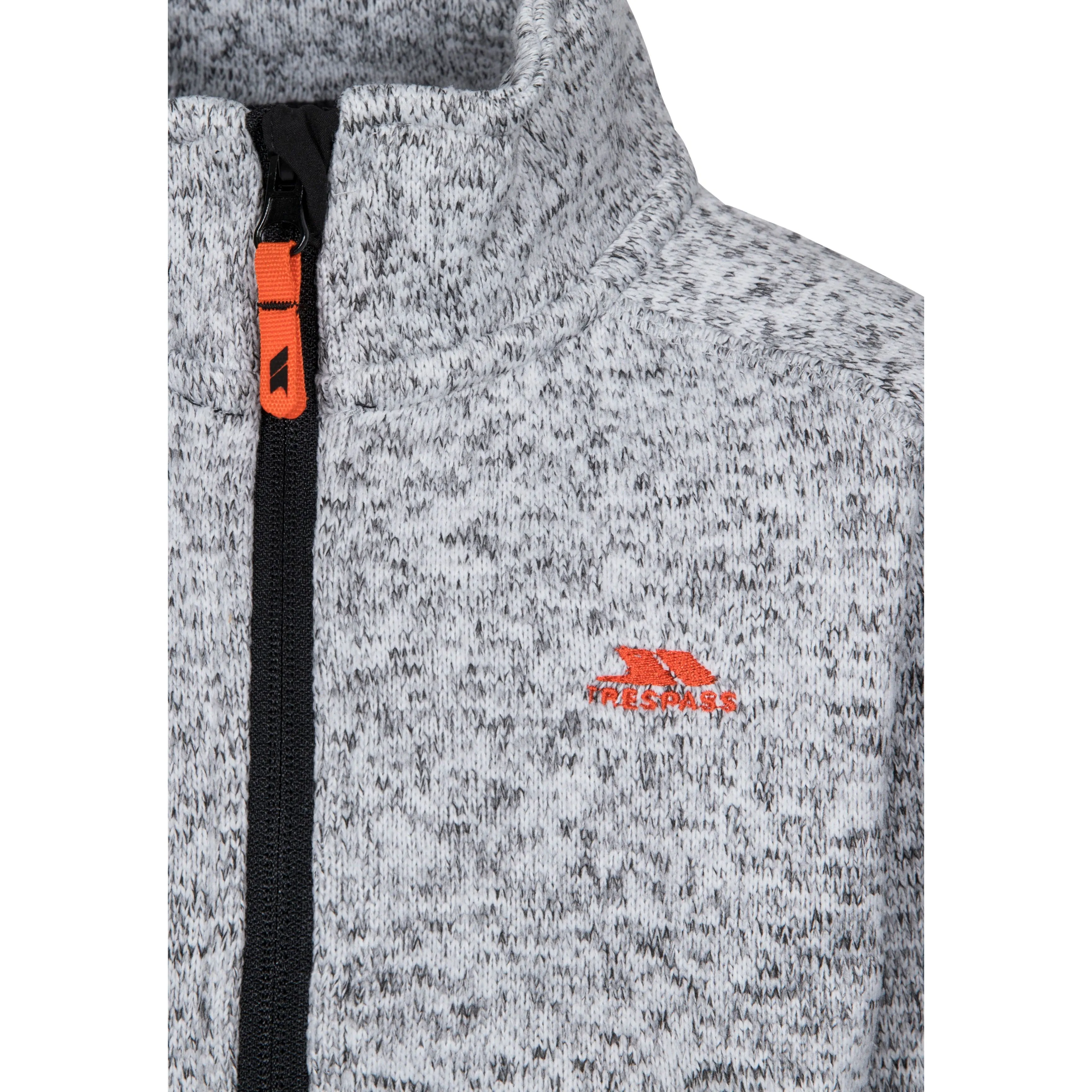 Mario Boys Full Zip Fleece Jacket - Grey Marl