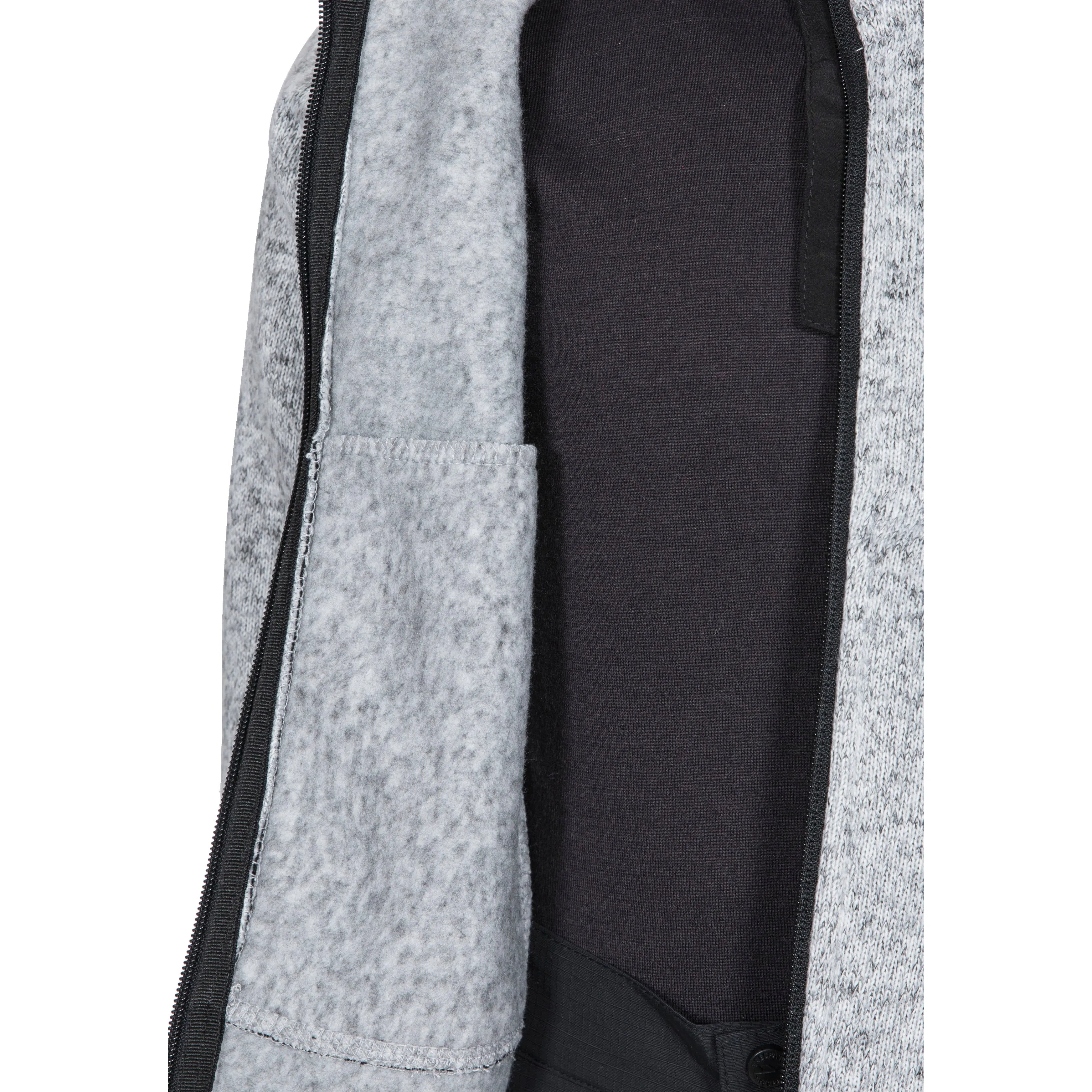Mario Boys Full Zip Fleece Jacket - Grey Marl