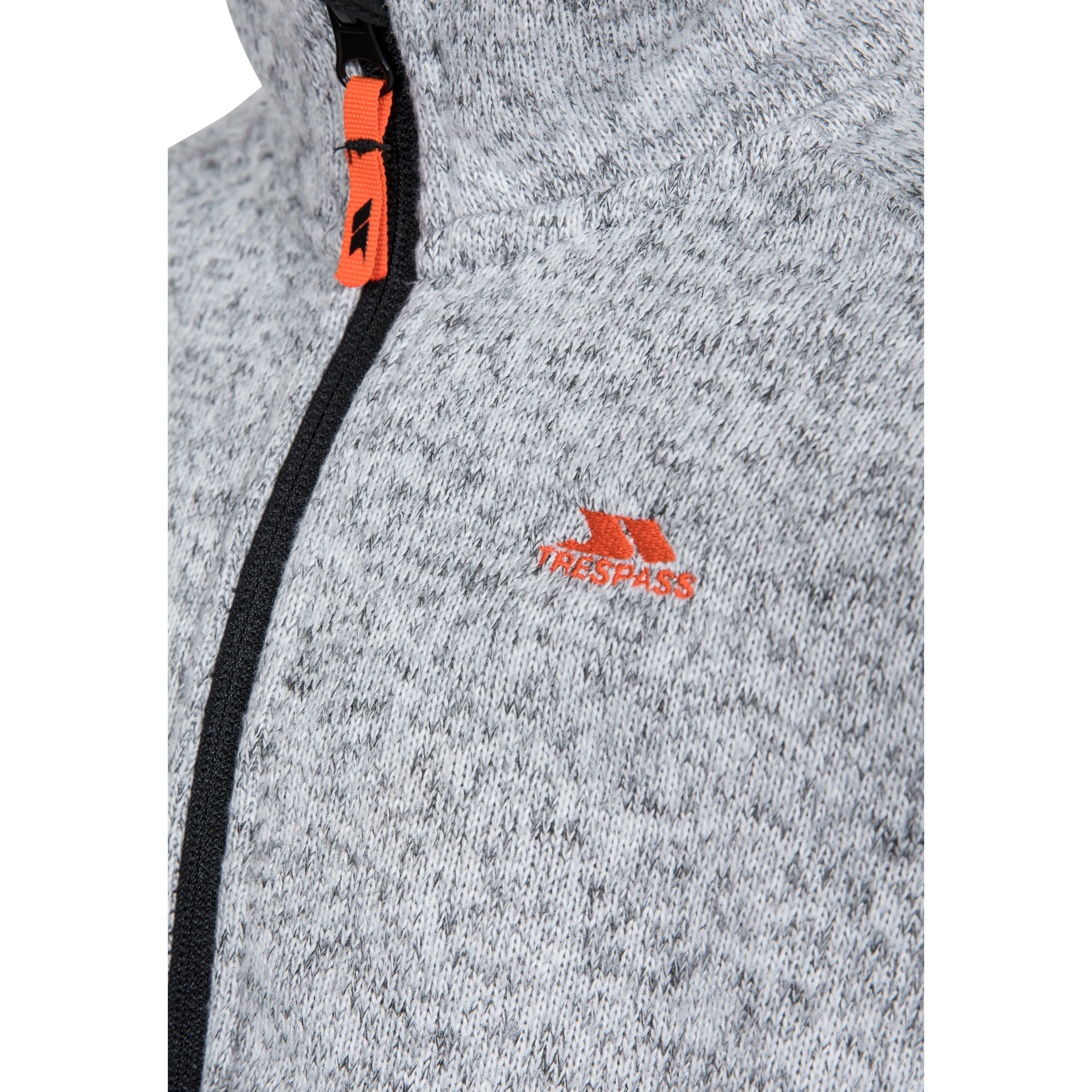 Mario Boys Full Zip Fleece Jacket - Grey Marl