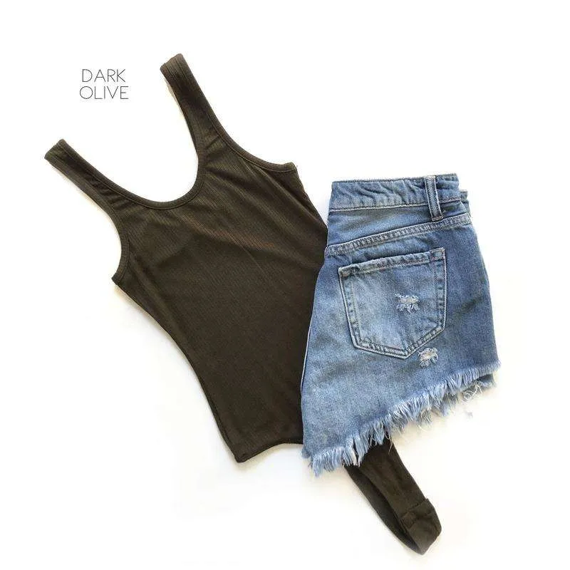 Ribbed Tank Bodysuit