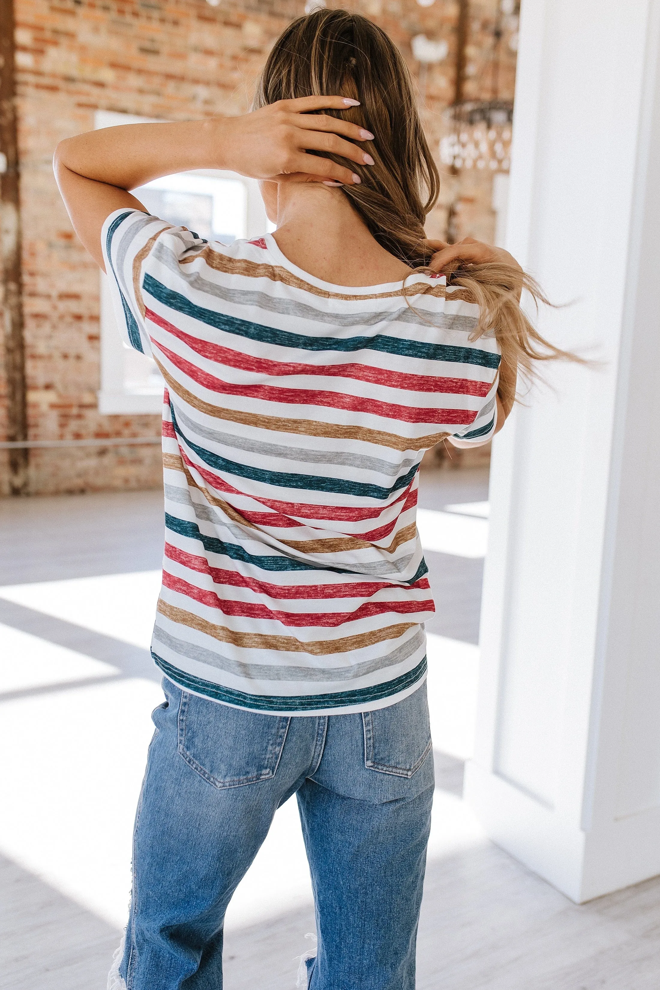 SALE - Mckenzie Striped Top | Size Large